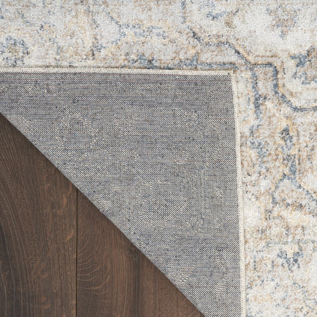 9 x 12 Gray Oriental Power Loom Area Rug Image 3