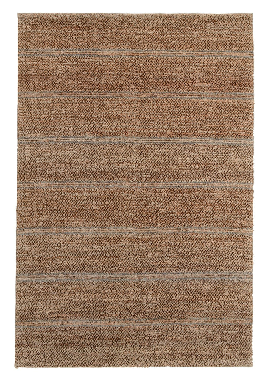 9 X 12 Gray Striped Hand Loomed Area Rug Image 1