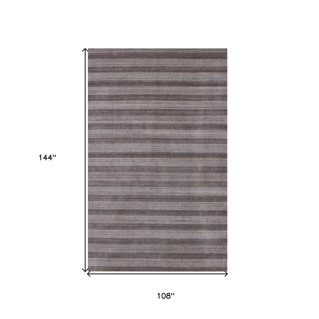 9 X 12 Rust And White Hand Loomed Area Rug Image 5