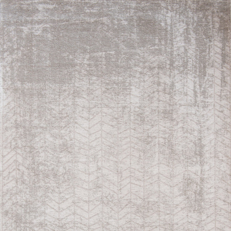 9 X 13 Gray and White Chevron Non Skid Area Rug Image 1