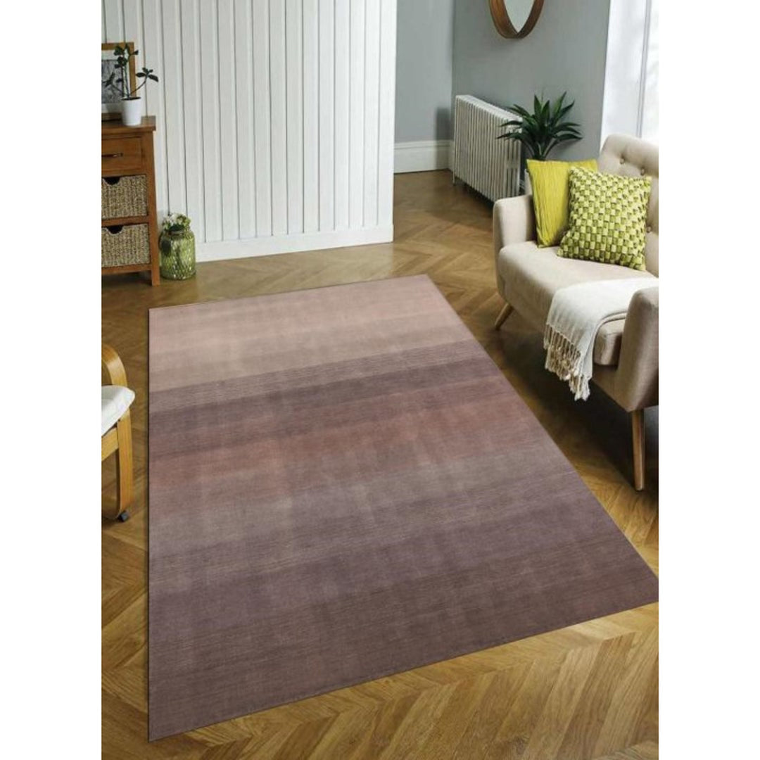 9 X 12 Violet Taupe And Brown Ombre Hand Loomed Area Rug Image 4