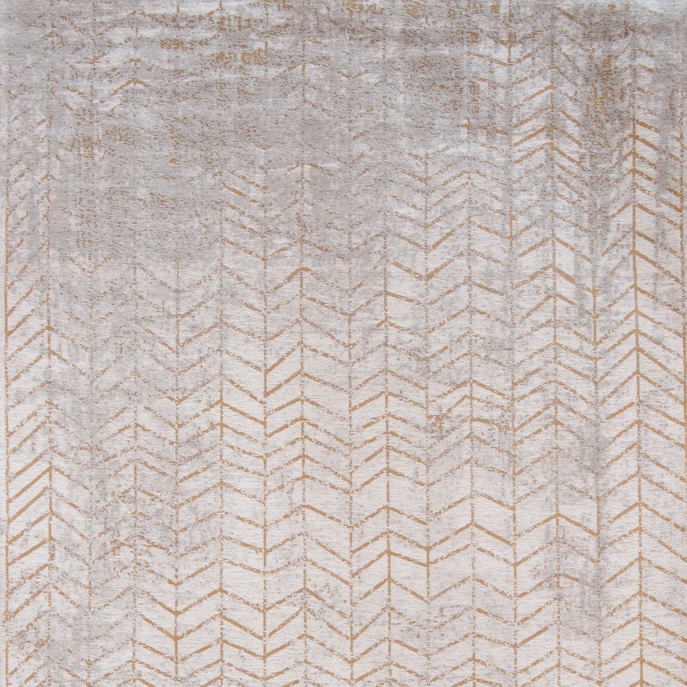 9 X 13 Gray and Yellow Chevron Non Skid Area Rug Image 5