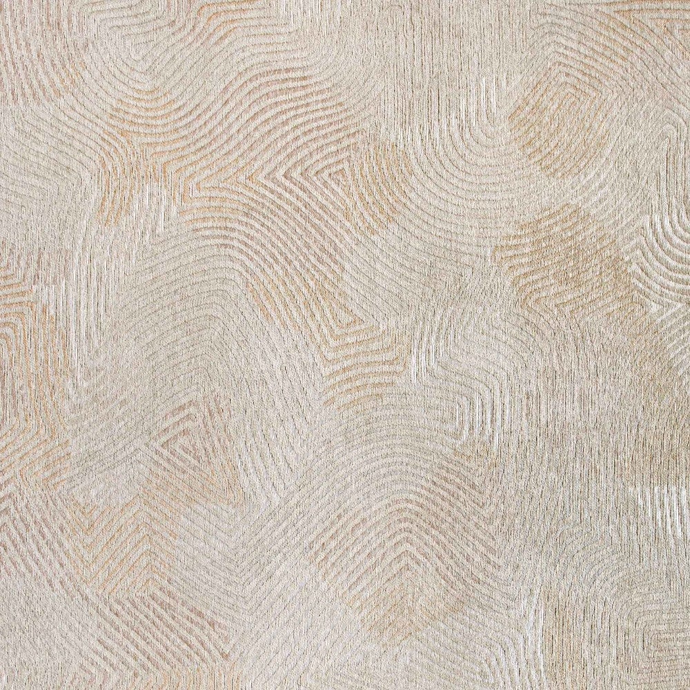 9 X 13 Beige and White Abstract Non Skid Area Rug Image 5