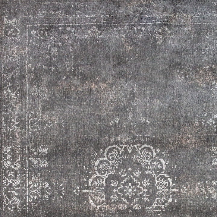 9 X 13 Gray Medallion Non Skid Area Rug Image 5