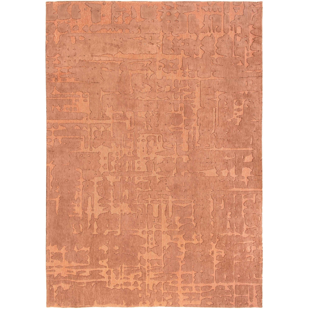 9 X 13 Orange Abstract Non Skid Area Rug Image 2