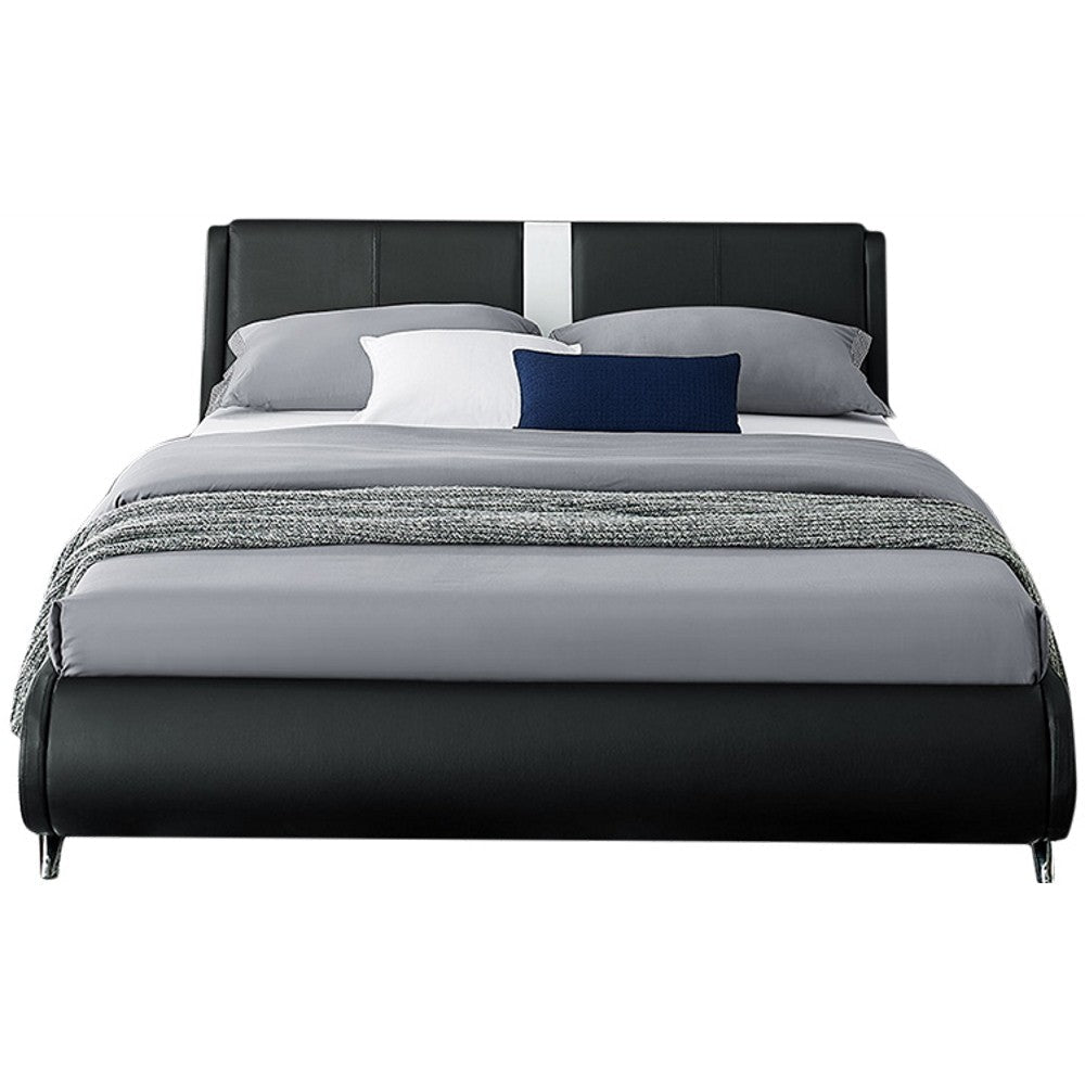 Black Platform Queen Bed with Two Nightstands Image 2