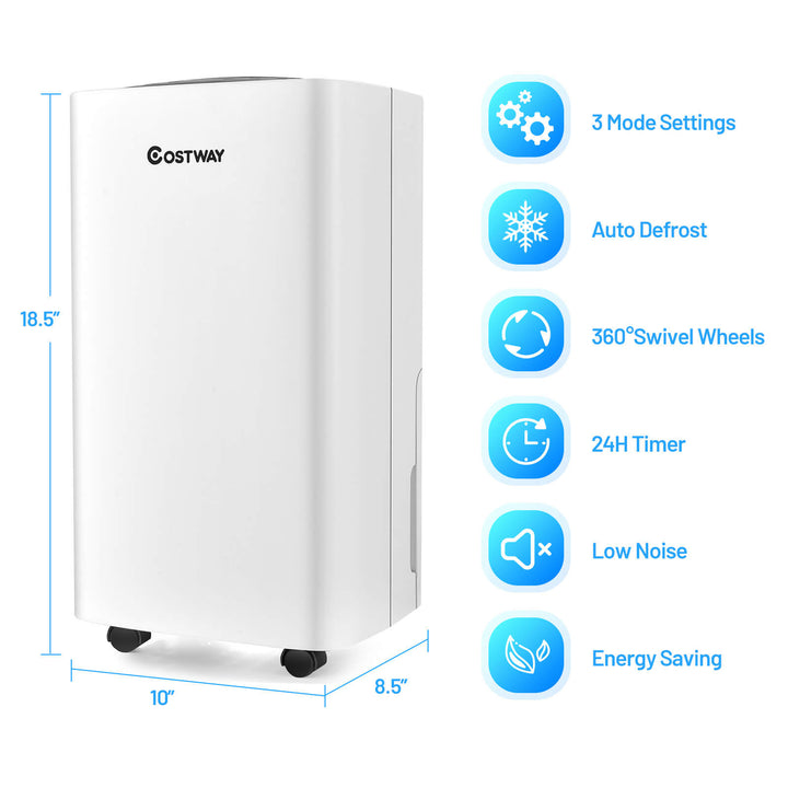 24 Pints 1500 Sq. Ft Portable Dehumidifier For Medium To Large Spaces Image 10