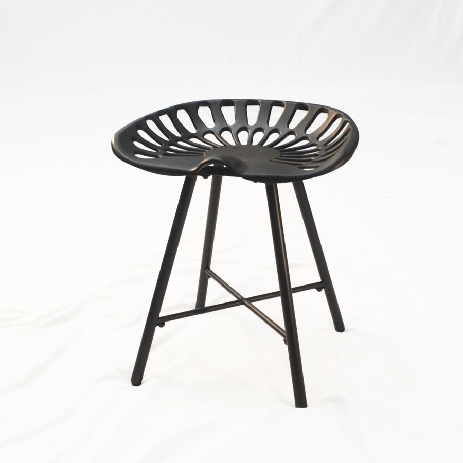 18" Black Iron Backless Bar Chair Image 1