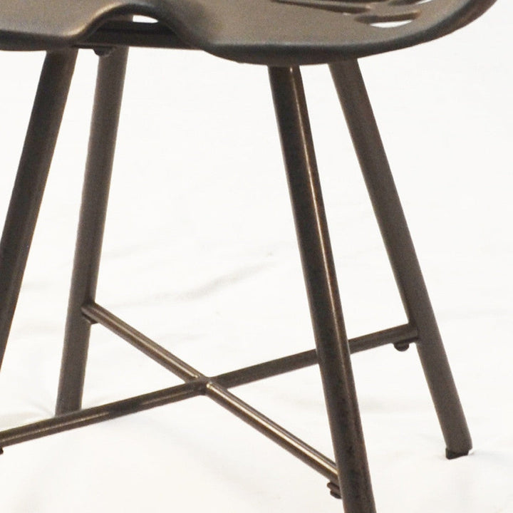 18" Copper Iron Backless Bar Chair Image 3