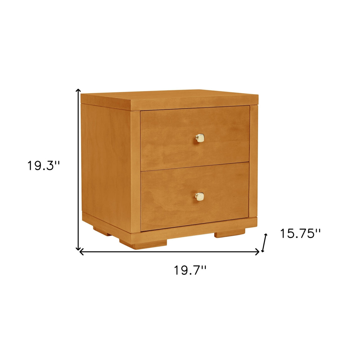 19" Espresso Two Drawer Nightstand Image 5