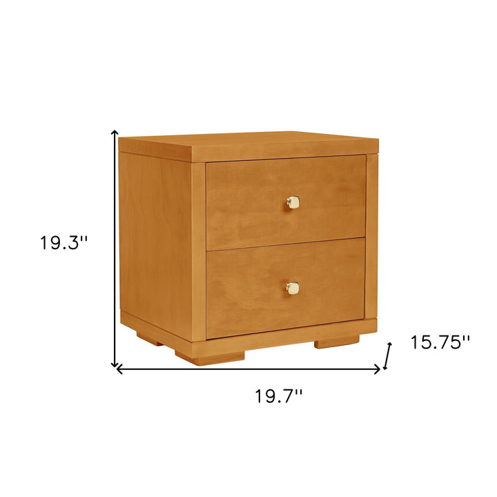 19" Espresso Two Drawer Nightstand Image 1