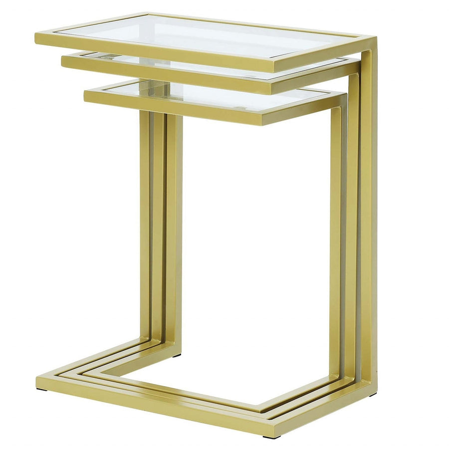 24" Chrome Glass Rectangular End Table Image 1