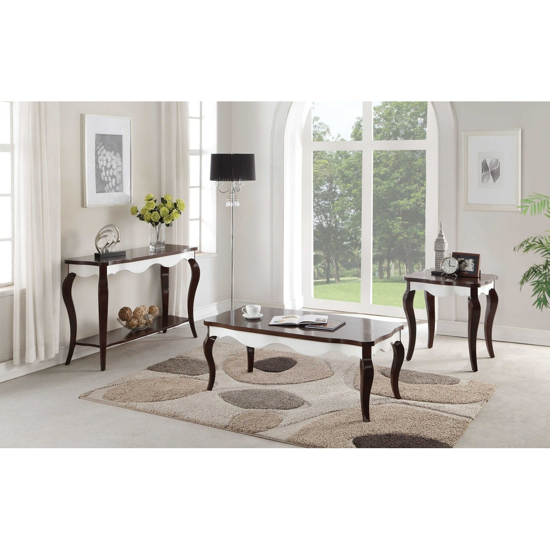 24" Dark Brown Solid Wood End Table Image 2