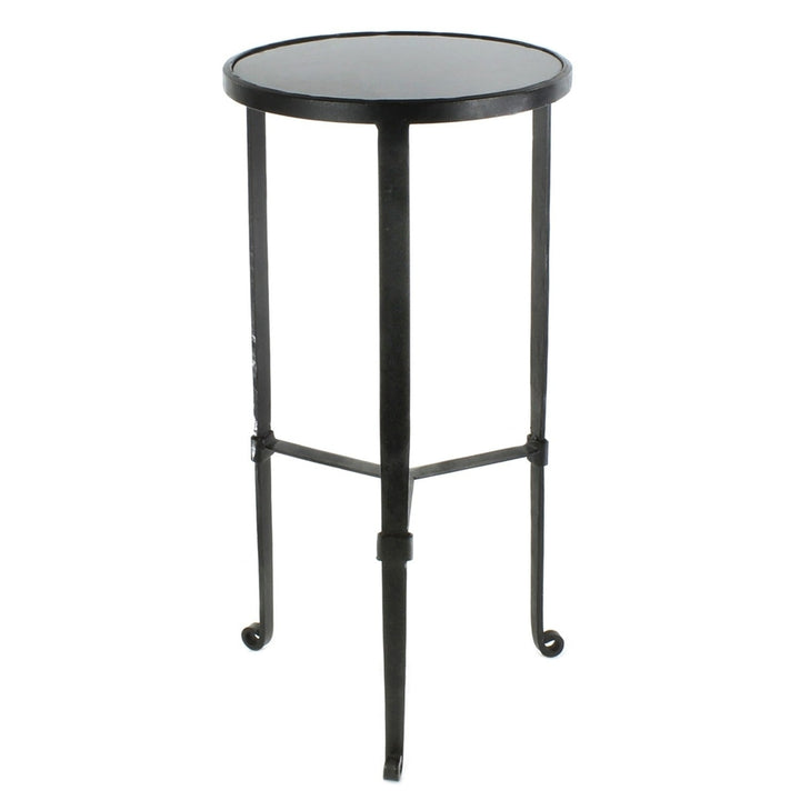 24" Black Iron Square End Table Image 1