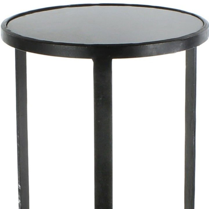 24" Black Iron Square End Table Image 3