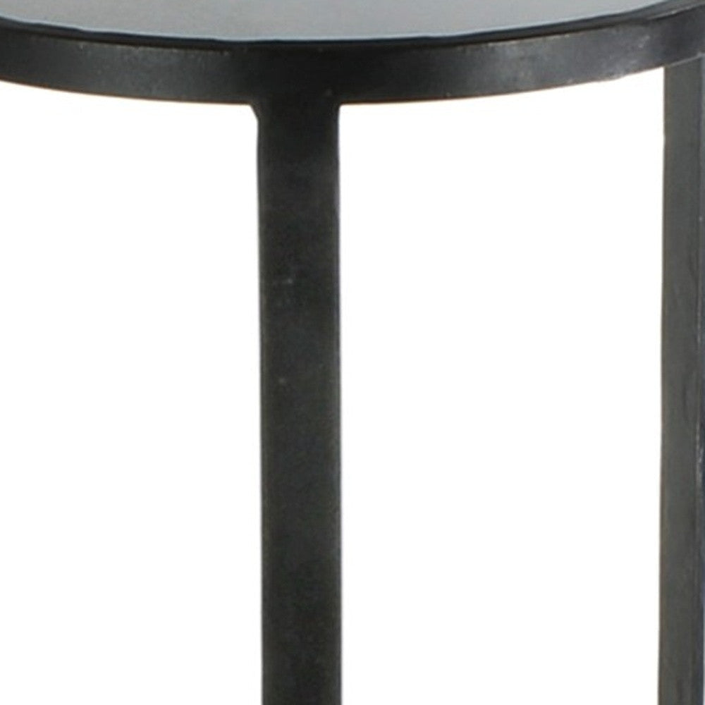 24" Black Iron Square End Table Image 4