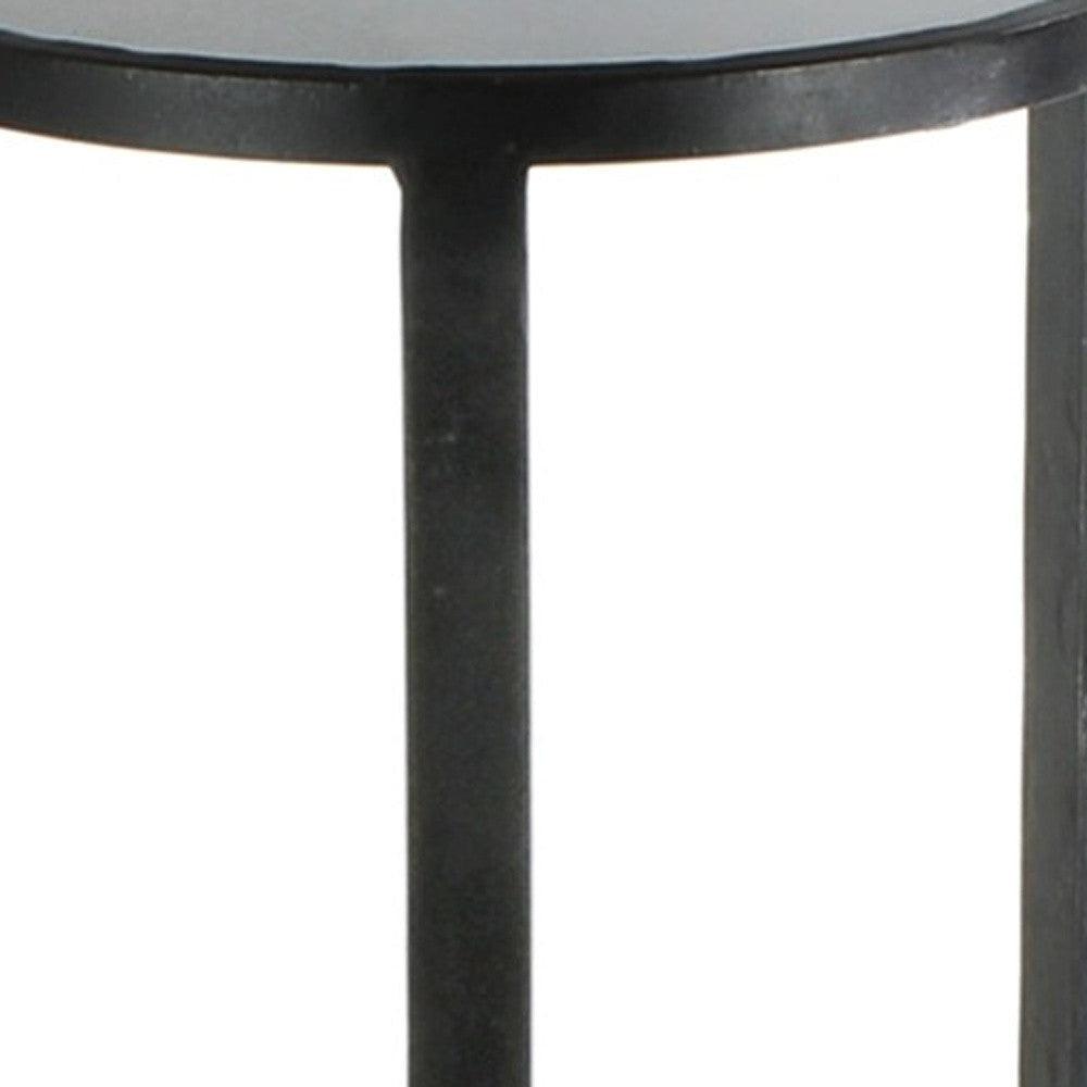 24" Black Iron Square End Table Image 5