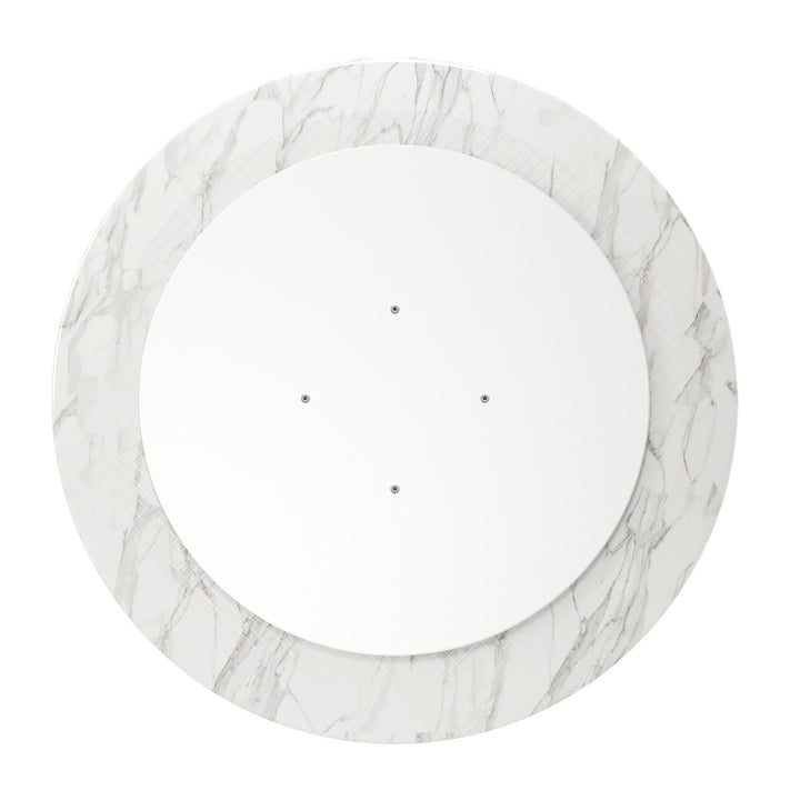 32" White Marble And Metal Dining Image 5