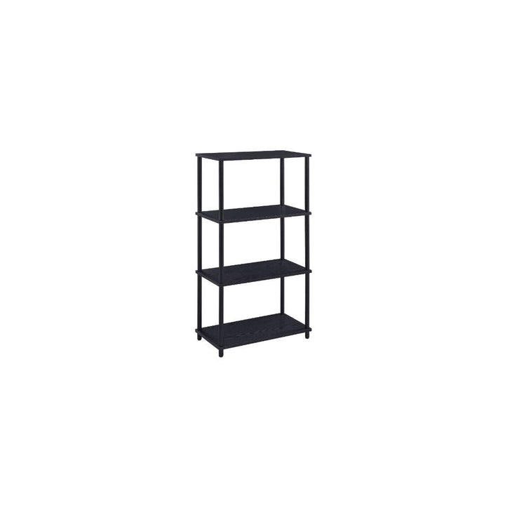 44" Black Metal Four Tier Etagere Bookcase Image 4