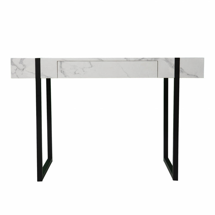 45" White And Black Writing Desk Image 4