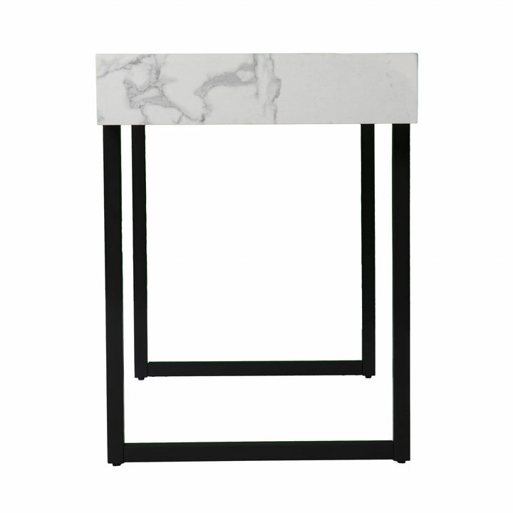 45" White And Black Writing Desk Image 6