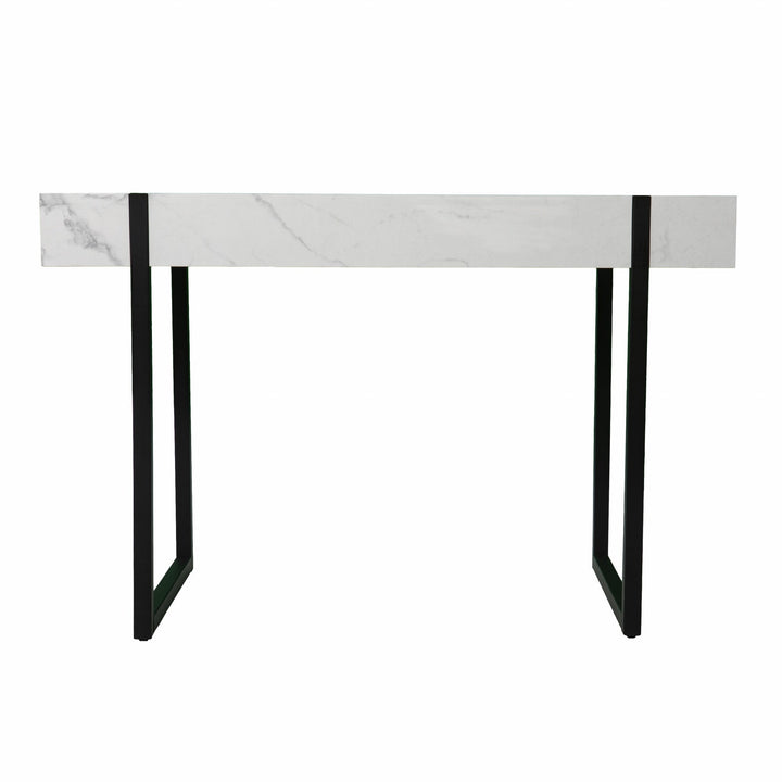 45" White And Black Writing Desk Image 7