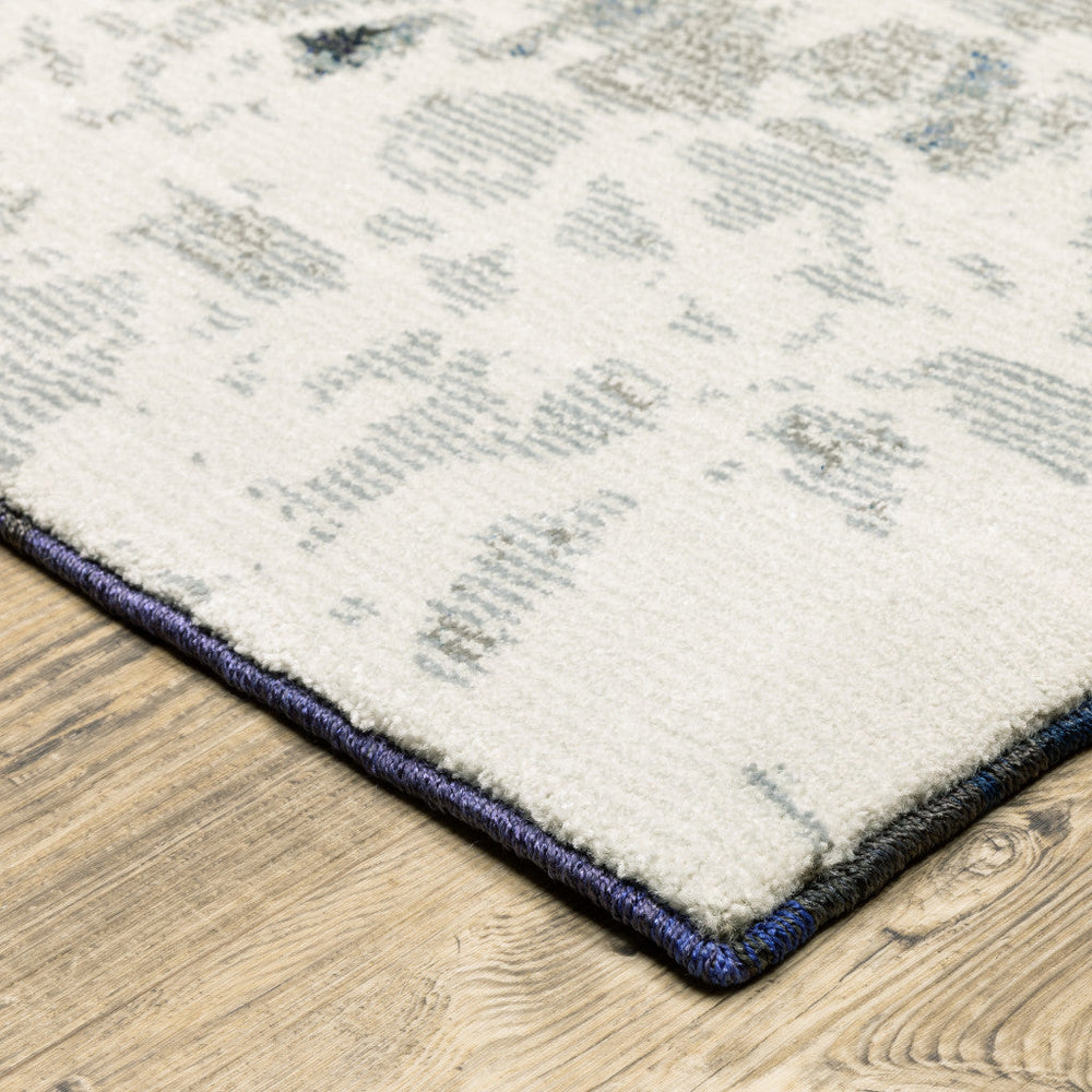 5 x 7 Gray Abstract Power Loom Area Rug Image 2