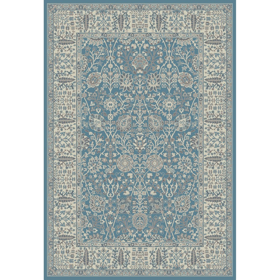 8 x 10 Gray and Ivory Oriental Area Rug Image 1