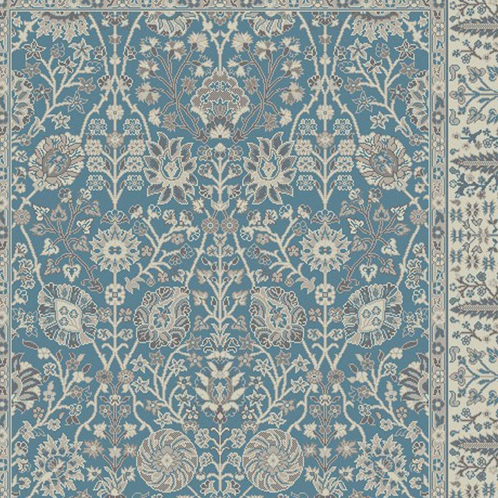 8 x 10 Gray and Ivory Oriental Area Rug Image 7