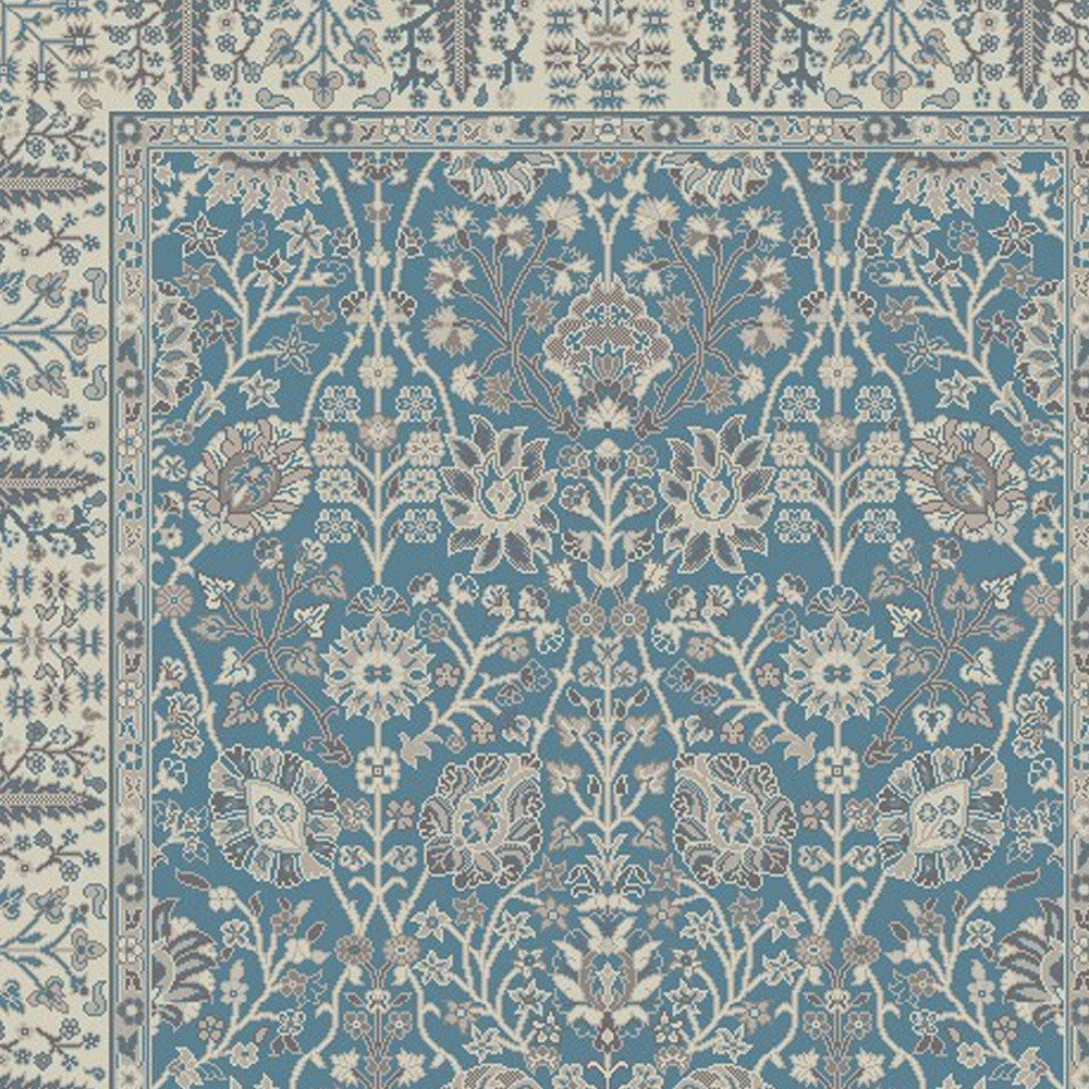 8 x 10 Gray and Ivory Oriental Area Rug Image 11