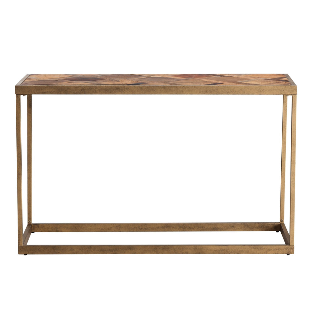 48" Natural Reclaimed Wood and Metal Frame Console Table Image 2