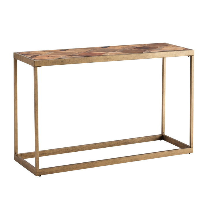 48" Natural Reclaimed Wood and Metal Frame Console Table Image 3