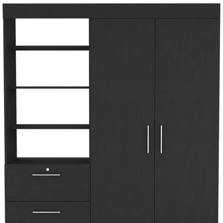 59" Black Three Drawer Dresser Image 8