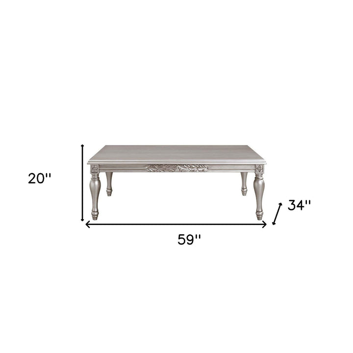 59" Platinum Coffee Table Image 6