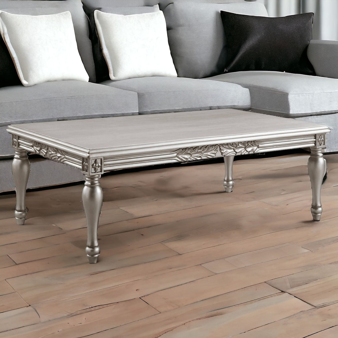 59" Platinum Coffee Table Image 8