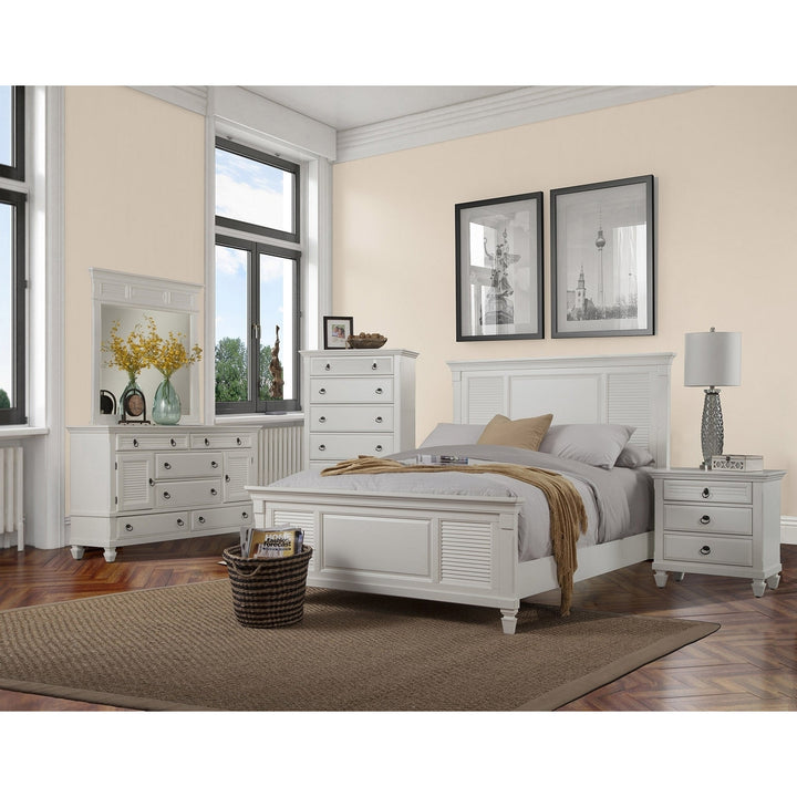 62" White Solid Wood Six Drawer Double Dresser Image 3