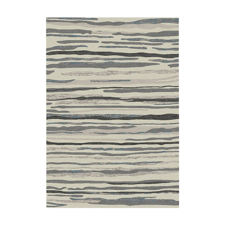 8 x 10 Beige and Gray Abstract Area Rug Image 1