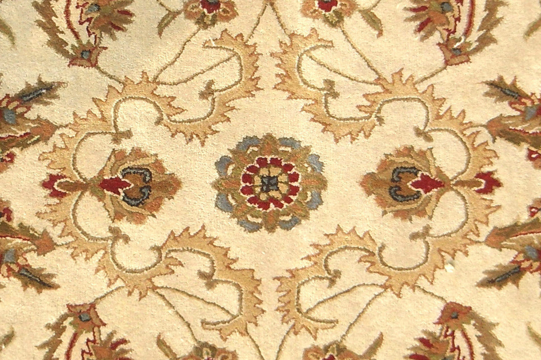 8 x 11 Ivory and Red Oriental Hand Tufted Non Skid Area Rug Image 1