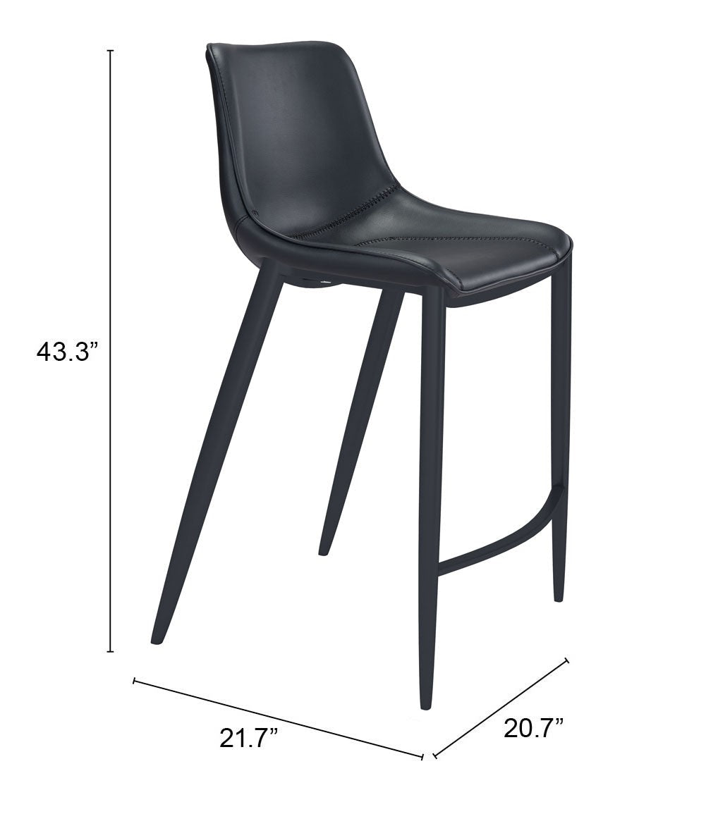 Set of Two 30" Steel Low Back Bar Height Bar Chairs Image 1