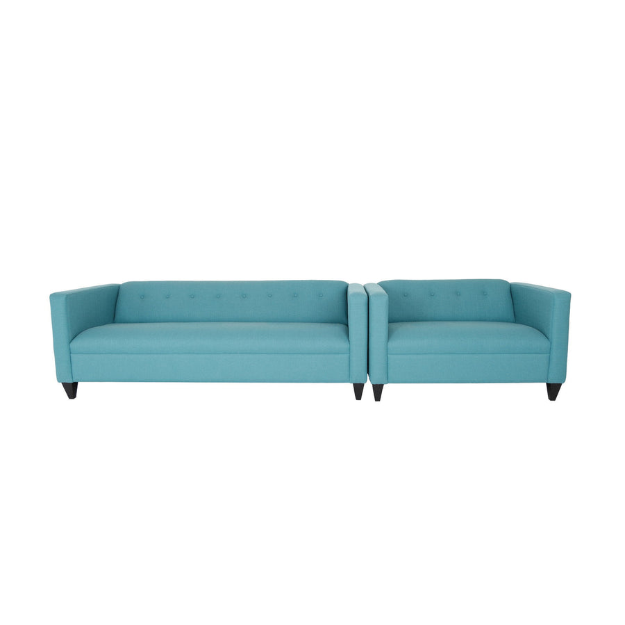 Two Piece Teal Blue Polyester Blend Seating Set Image 1