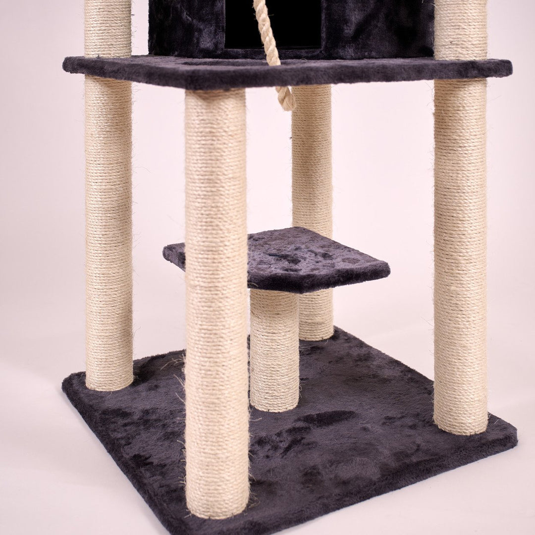 Armarkat 82" Multi-Cat Tree Condo Dark Gray 8202 Sturdy Faux faux Cat Tower Image 6