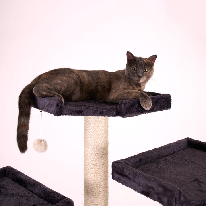 Armarkat 82" Multi-Cat Tree Condo Dark Gray 8202 Sturdy Faux faux Cat Tower Image 8