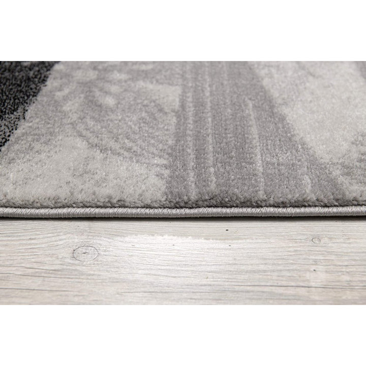 2 X 4 Gray Abstract Dhurrie Area Rug Image 1