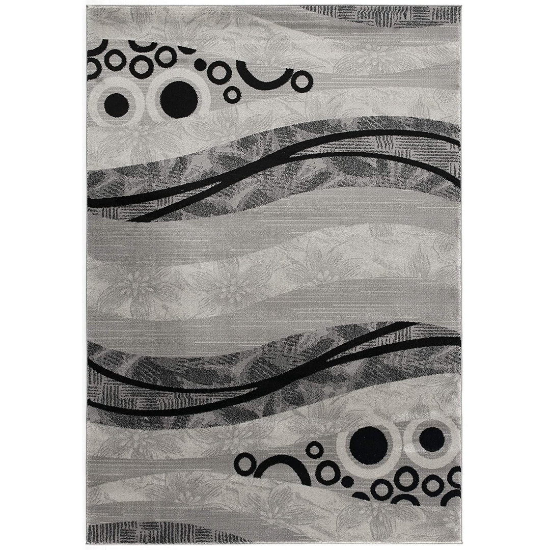 2 X 4 Gray Abstract Dhurrie Area Rug Image 12