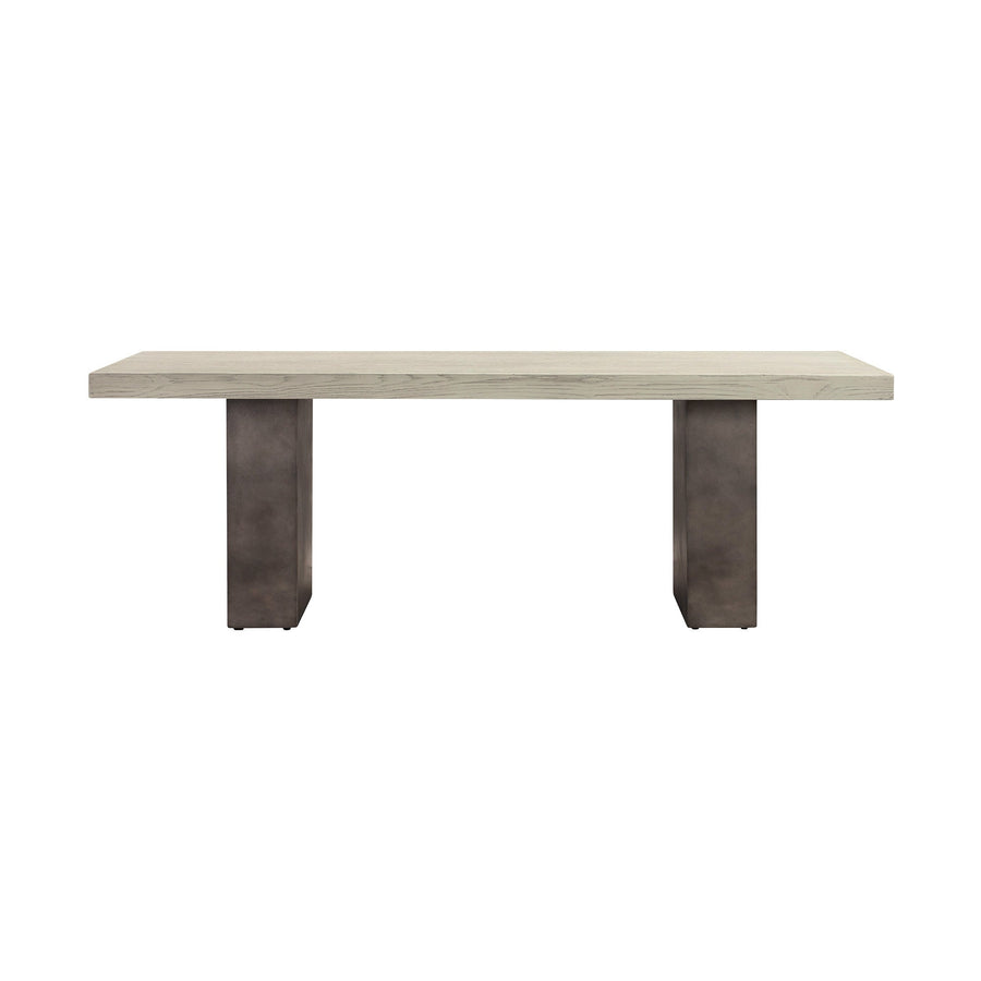 24" Gray And Brown Concrete And Solid Wood Coffee Table Image 1