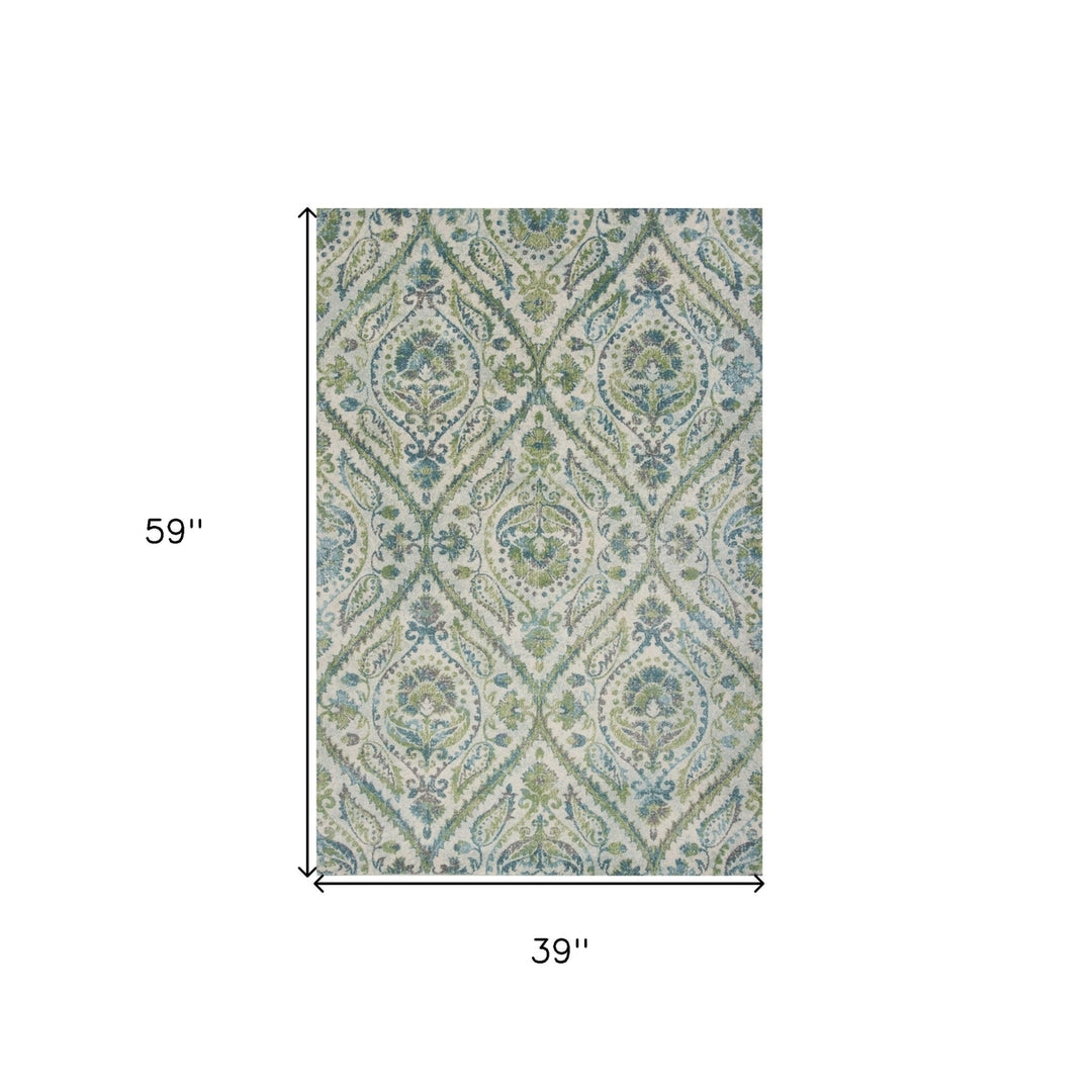 3 X 5 Ivory Ogee Area Rug Image 10