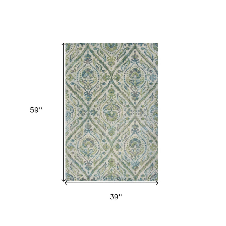 3 X 5 Ivory Ogee Area Rug Image 10