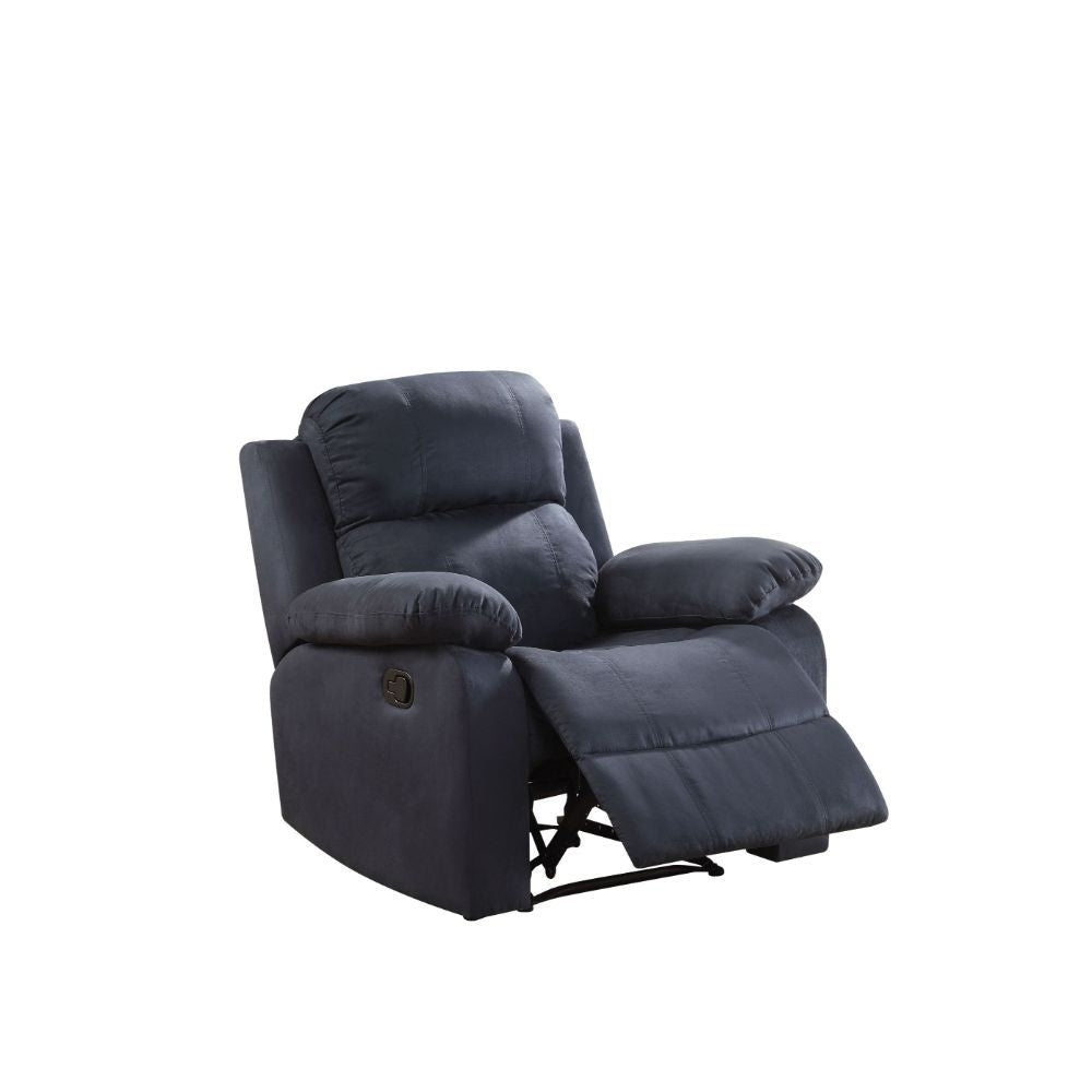 36" Blue Microfiber Recliner Image 6