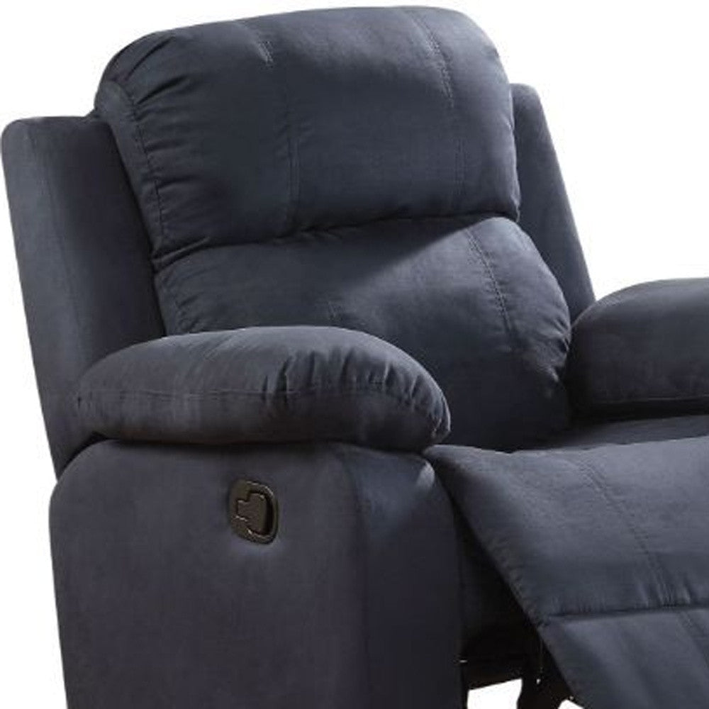 36" Blue Microfiber Recliner Image 9