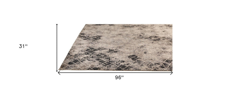 4 X 6 Ivory Gray And Taupe Abstract Stain Resistant Area Rug Image 7